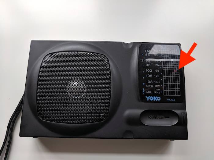 vintage Radio FM frequency selector